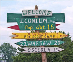 Iconium Missouri Street Sign